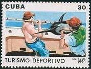 (1990-048) Марка Куба "Рыбалка" Спортивный туризм III 