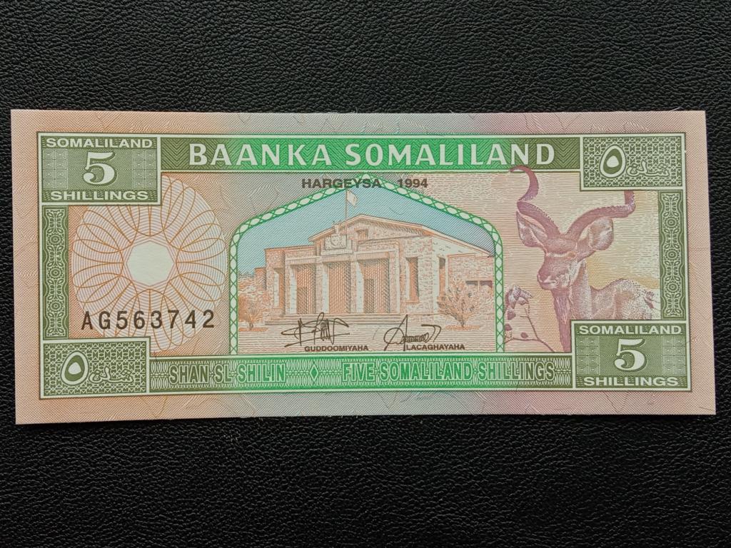 Сомалиленд 5 шиллингов 1994г.   UNC    Р. 1