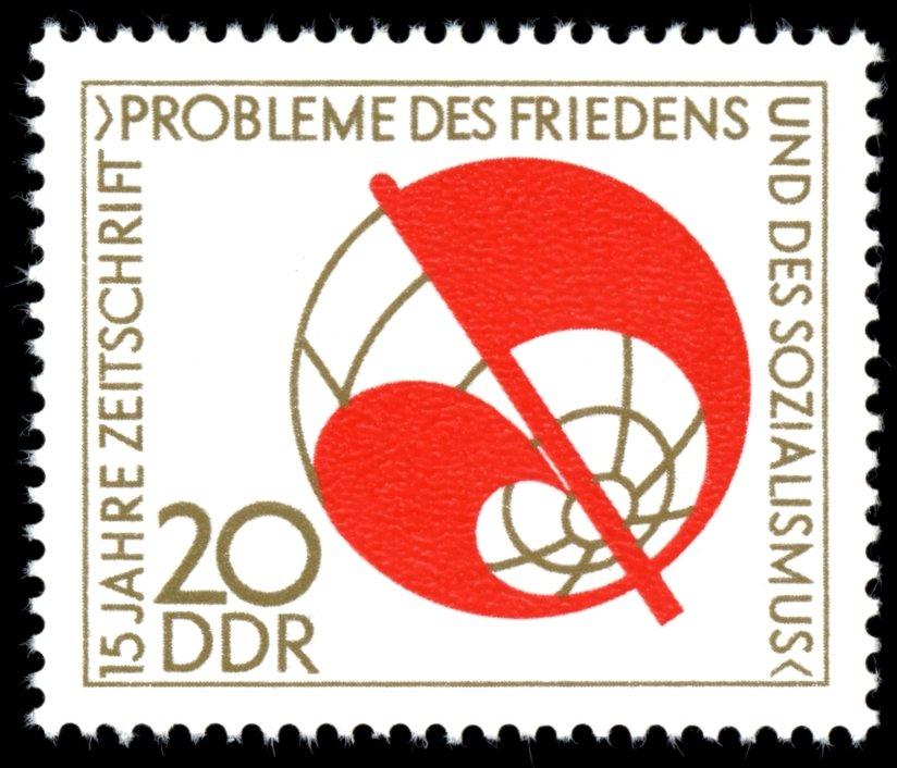 (1973-065) Марка Германия (ГДР) "Логотип" Журнал “Проблемы мира и социализма” III 