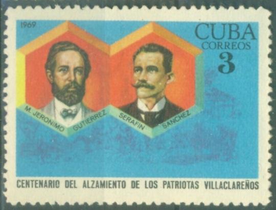 Куба 1969 г. К 100-летию восстания в Вильяклареньос  негашеная **