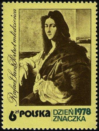 (1978-044) Марка Польша "Молодой человек, Рафаэль" День почтовой марки III 