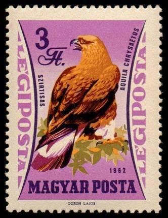 (1962-076) Марка Венгрия "Беркут" Хищные птицы II O