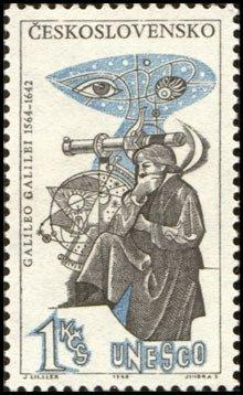 (1964-015) Марка Чехословакия "Галилео Галилей" Личности I 