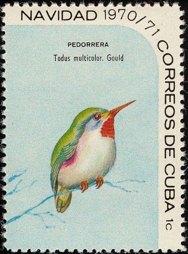 (1970-088) Марка Куба "Кубинский тоди" Рождество III 