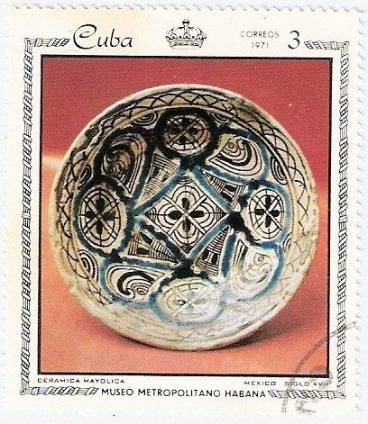 (1971-016) Марка Куба "Мексиканская чаша" Городской музей, Гавана II 