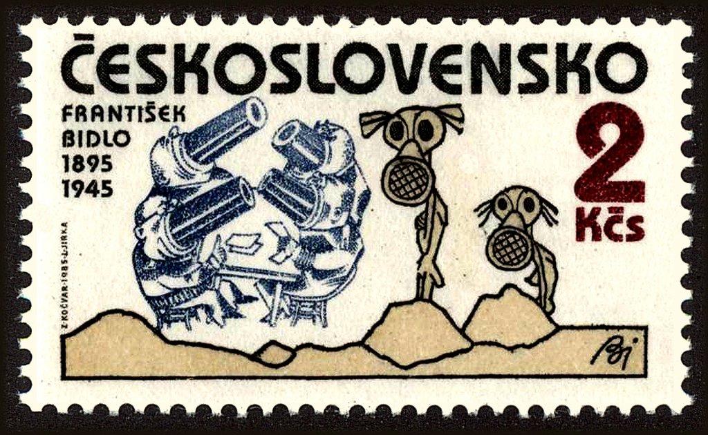 (1985-027) Марка Чехословакия "Конференция по разоружению" Художник как боец сопротивления II 