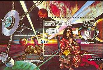 Мавритания космос 1986 Комета Галлея Блок 66А