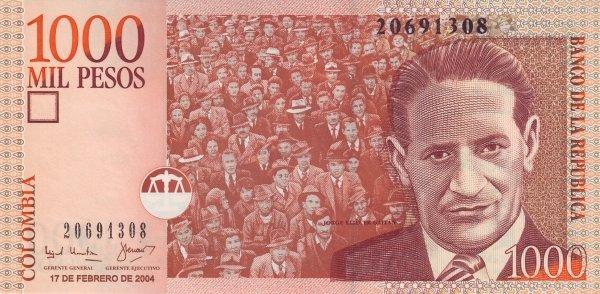 (2004) Банкнота Колумбия 2004 год 1 000 песо "Хорхе Эльесер Гайтан"  UNC
