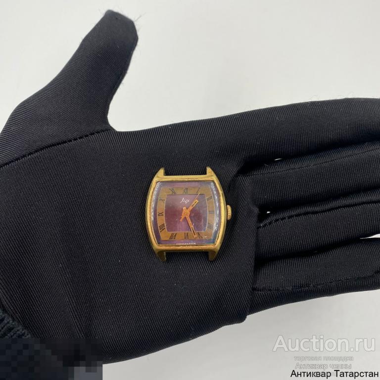 (38153) Часы женские Луч, позолота Au10 CCCР, римские цифры Рабочие! Винтаж!