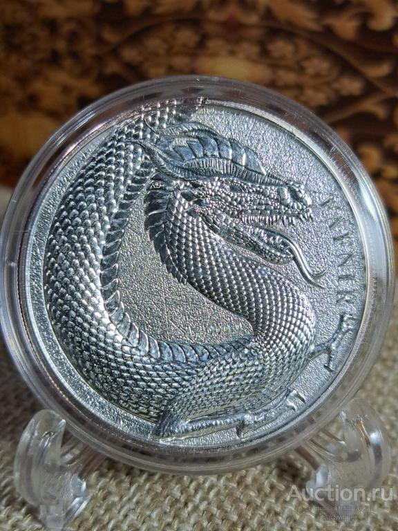 Фафнир Fafnir Geminus 2020 Германия Минт 5 марок 1 унция серебро 02