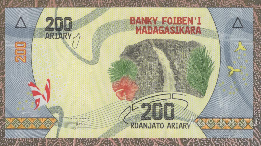 Мадагаскар 200 ариари ND 2017 p#98(1) A60535966 ОТЛИЧНАЯ!!!СОХРАН!!!UNC!!!