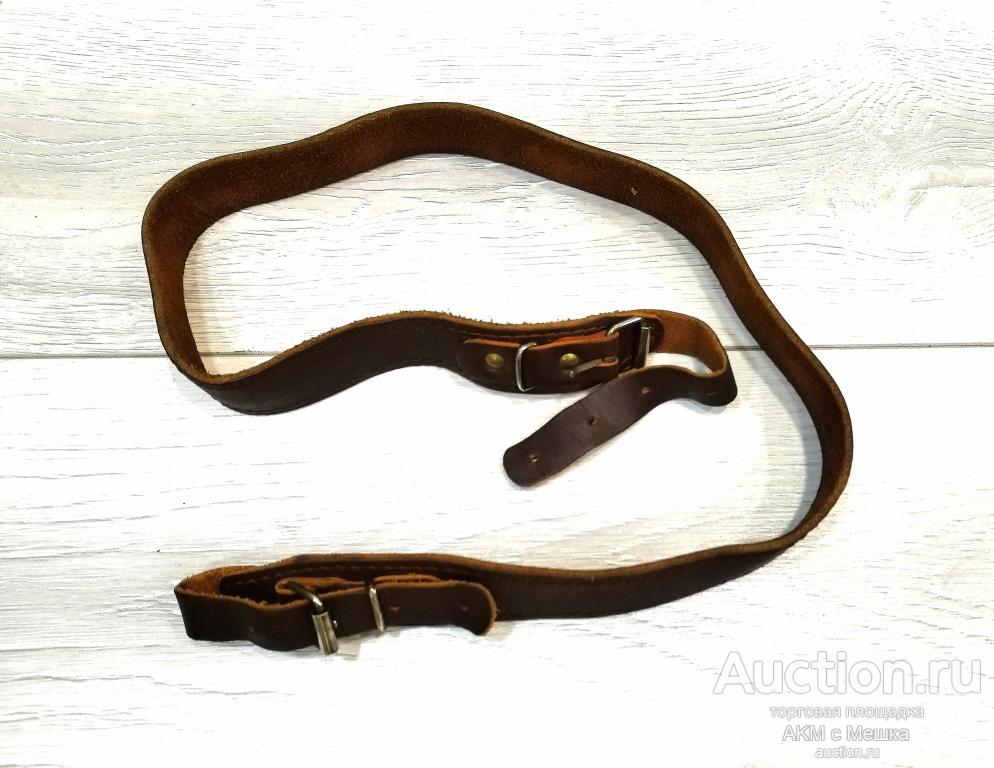 Ремень РУЖЕЙНЫЙ (оружейный) Кожанный L 90-96см, Н35мм.
