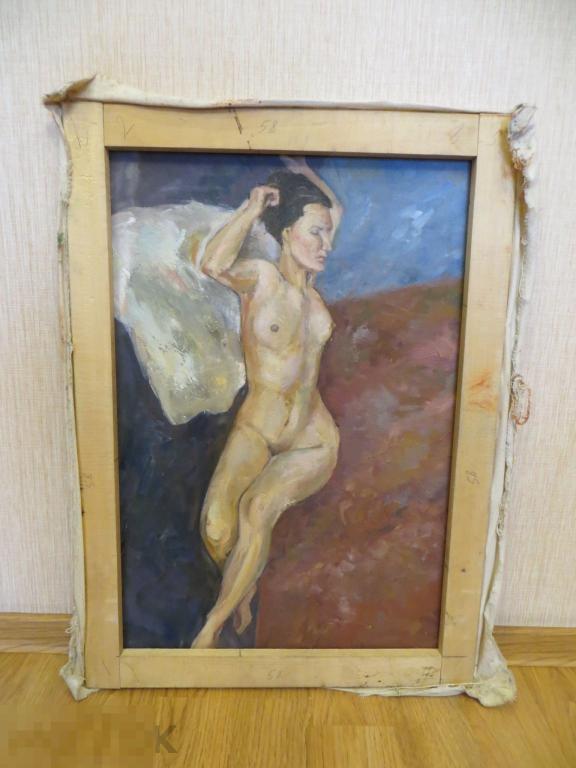 Картина портрет холст, масло. Женщина. 2шт.+1. СССР.