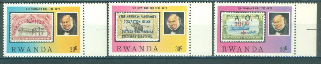 Руанда 1970 г. Годовщина смерти Хилла  негашеная**
