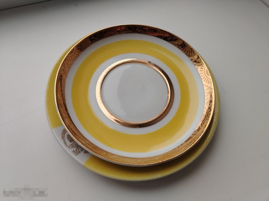 Старинная тарелка. ЛФЗ. Агитация. Серп и молот.