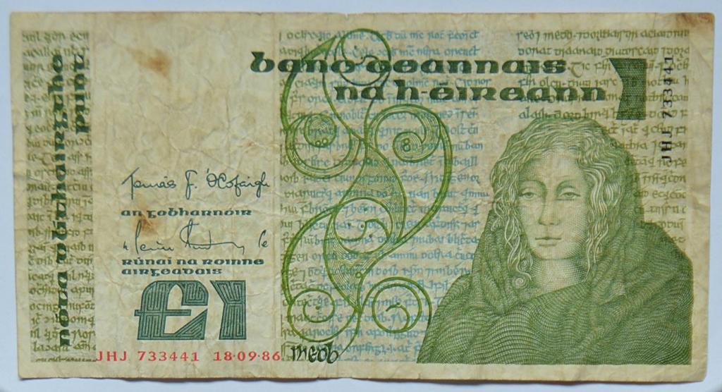 Ирландия 1 фунт 1986 (18.09.1986) (К35)