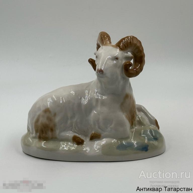 (37942) Статуэтка Баран Фарфор Городница СССР высота 12 см Состояние! Винтаж!