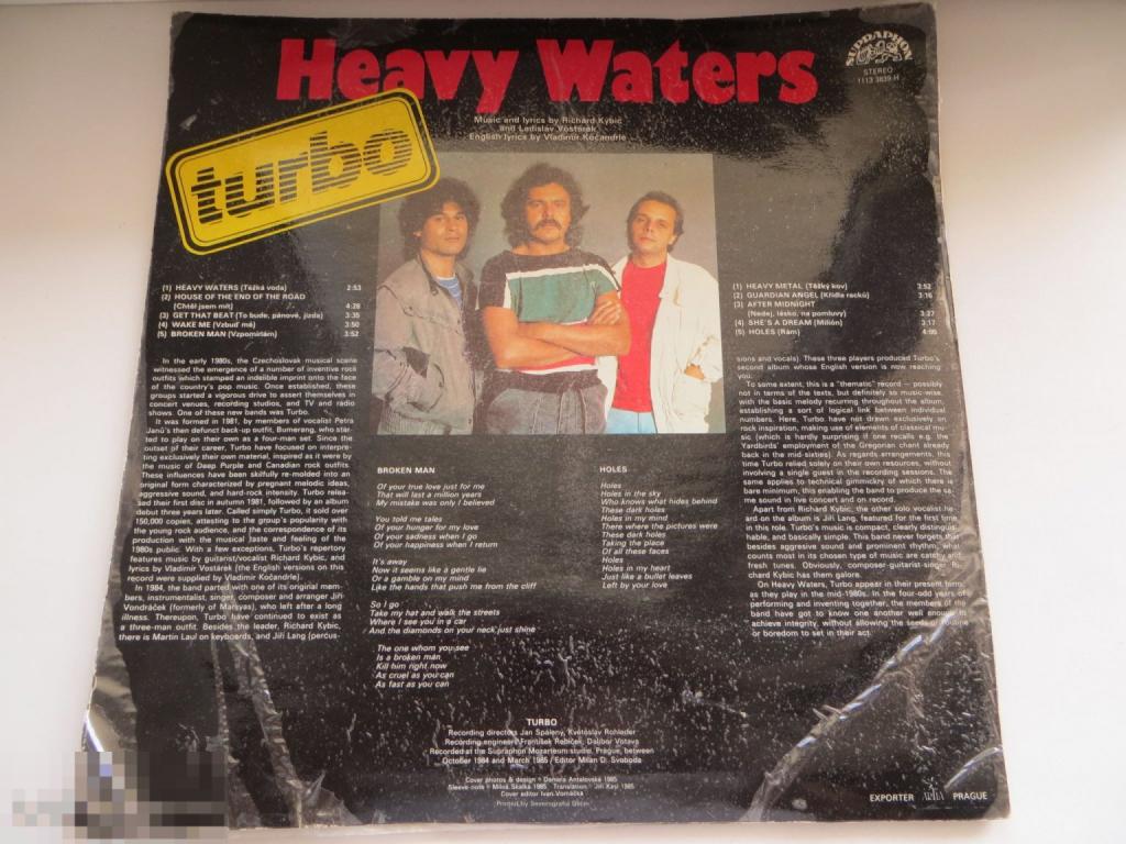 Пластинка Heavy Waters turbo. 1985г.