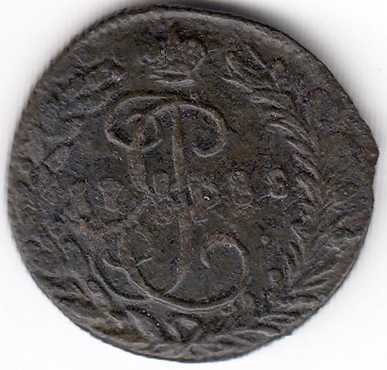 (1788, КМ) Монета Россия-Финдяндия 1788 год 1/2 копейки  Деньга Медь VF