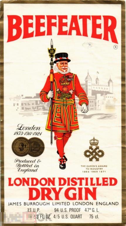 (WG) Джин Beefeater Англия  (2023-25)