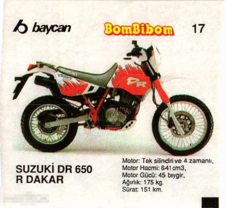 (WG) Вкладыш BomBibom 17 SUZUKI  (2024-46-Б) Бомбибом мотоцикл