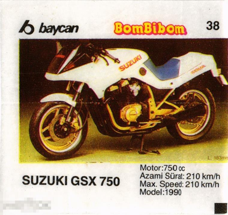 (WG) Вкладыш BomBibom 38 SUZUKI (2024-46-Б) Бомбибом мотоцикл