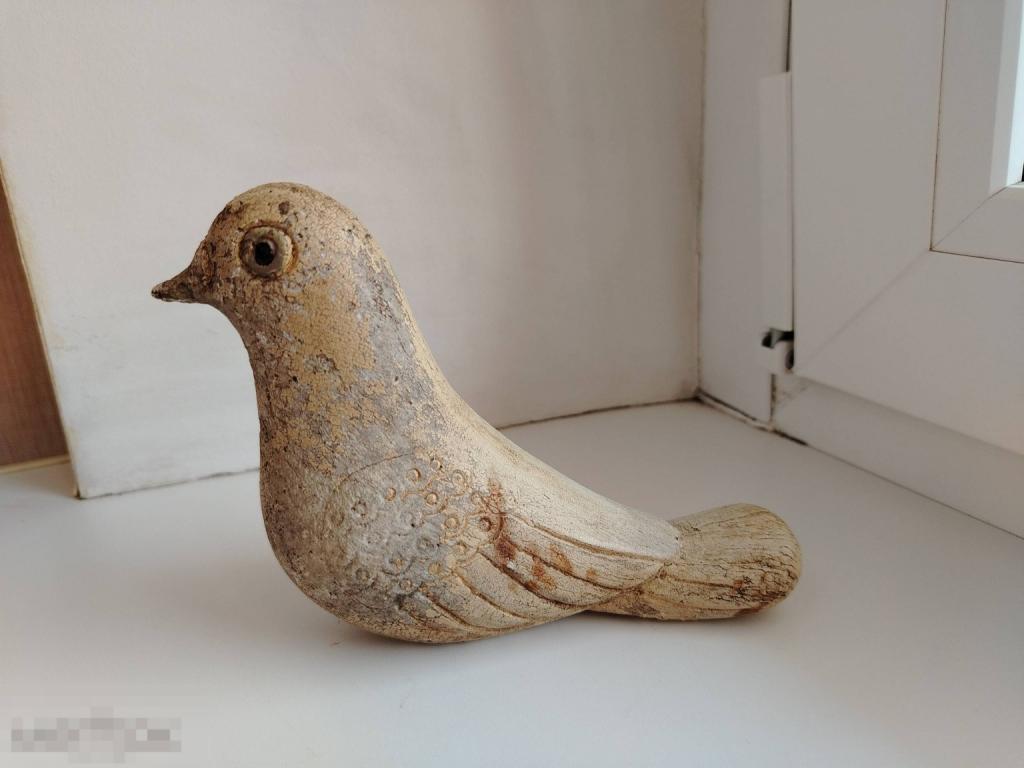 Старинная игрушка, пищалка. Голубь. Птичка.