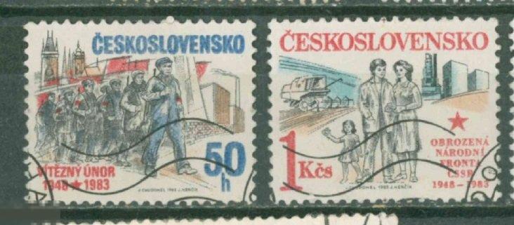 Чехословакия 1983  Mi#  2703-2704 1274  Коммунистическая  движение h