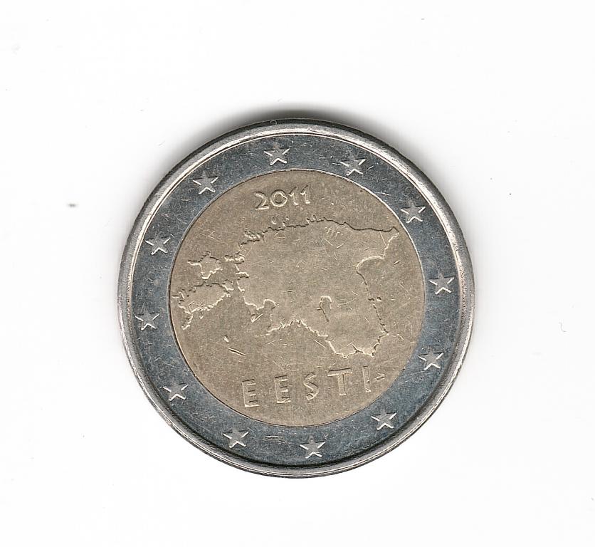 Эстония 2 евро 2011 биметалл