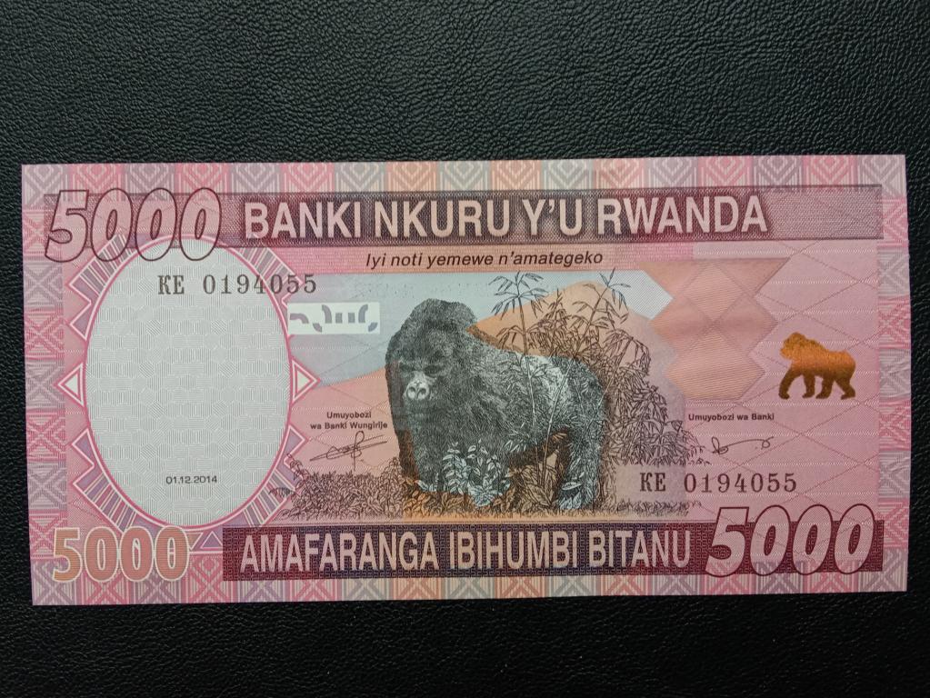 Руанда 5000 франков 2014г.   UNC     Р.41