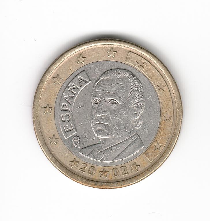 Испания 1 евро 2002 биметалл