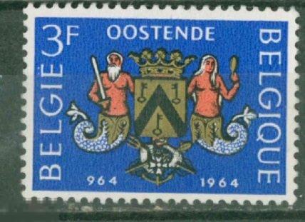 Бельгия 1964   Mi# 1345  1000 лет городу Остенде   гаш d8