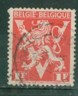 Бельгия 1944 Mi # 698 I  Герб стандарт d8