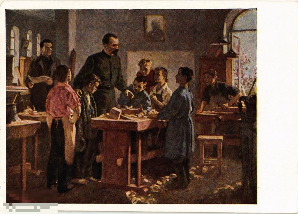 (WG) Живопись Дзержинский в трудовой колонии Дети Чекист (2023-142) Чистая