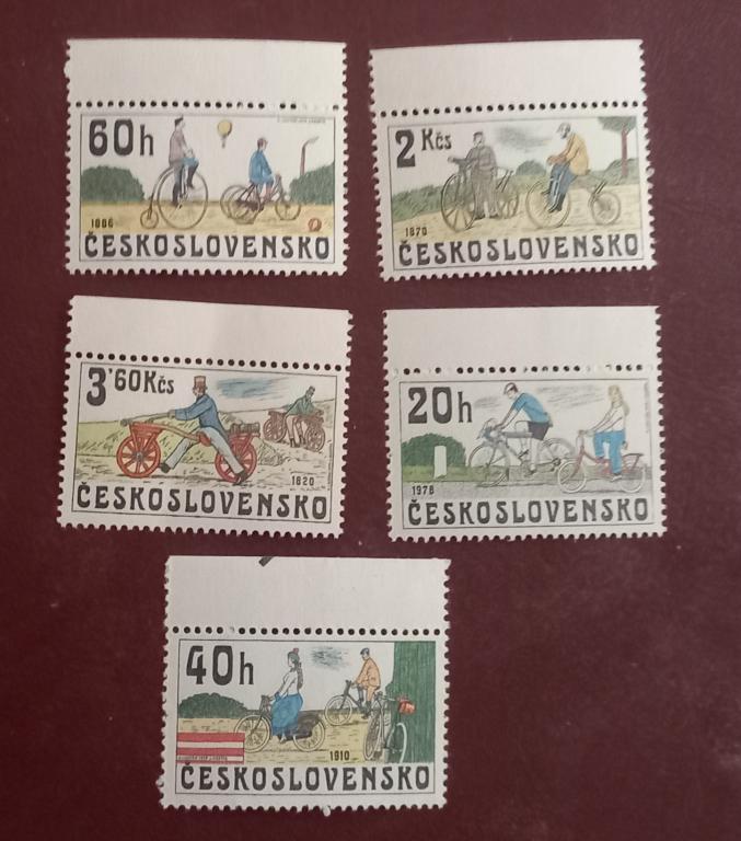 Чехословакия 1979 год Исторические велосипеды MNH