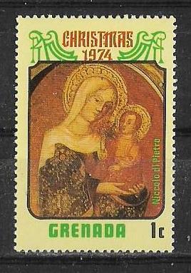 Гренада 1974 г.  Рождество Религия Живопись **