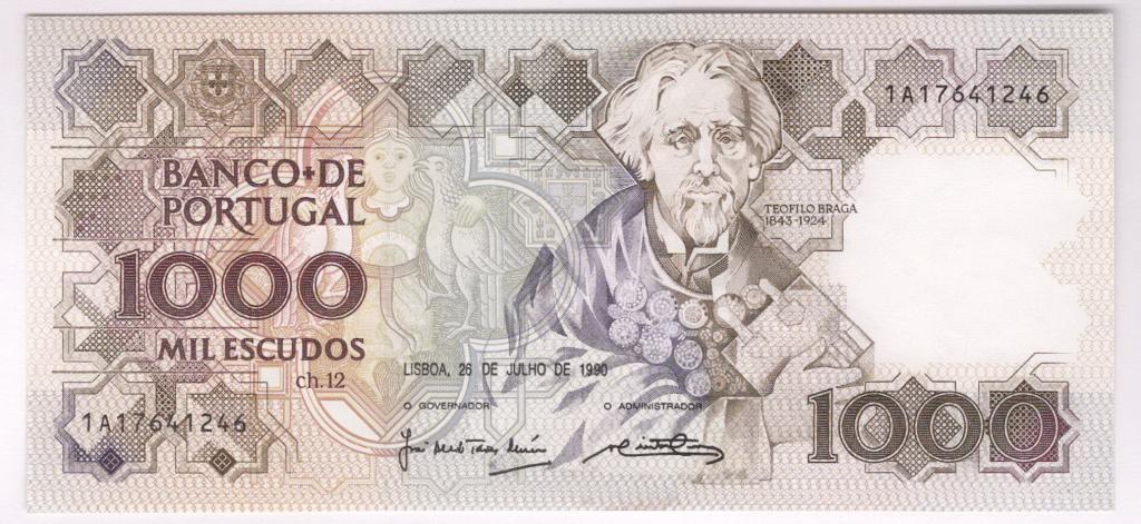 Португалия 1000 эскудо 1990 P181g UNC