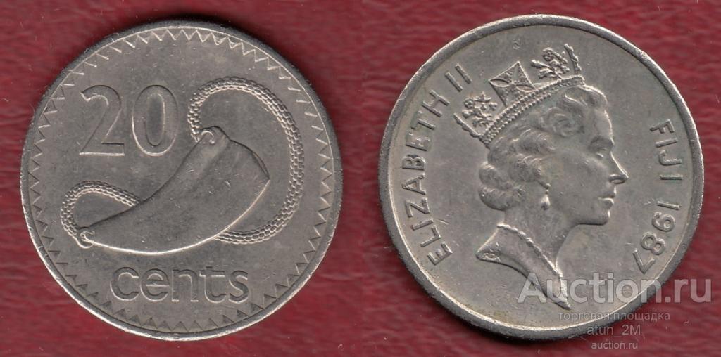 Фиджи. 20 центов. 1987 год. XF-