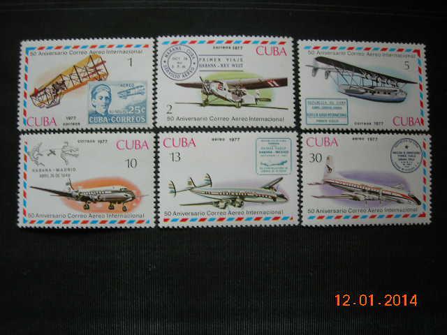 Куба 1977 авиация: самолеты     MNH