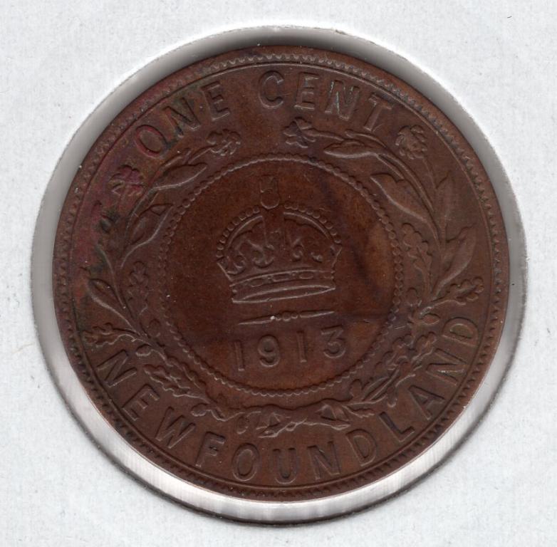 1 цент - Ньюфаундленд - 1913 - Георг V - KM#16