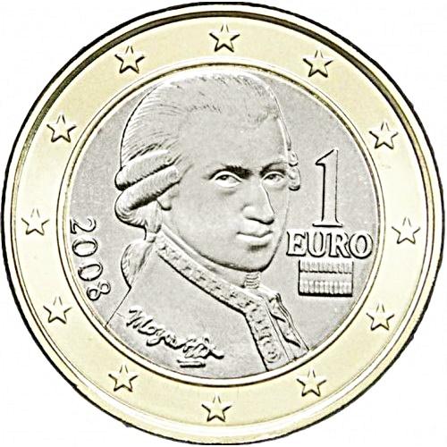 Австрия 1 евро 2008