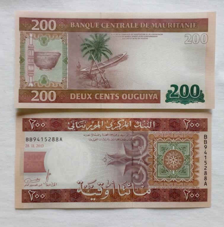 Мавритания 200 угий 2013 год пресс unc