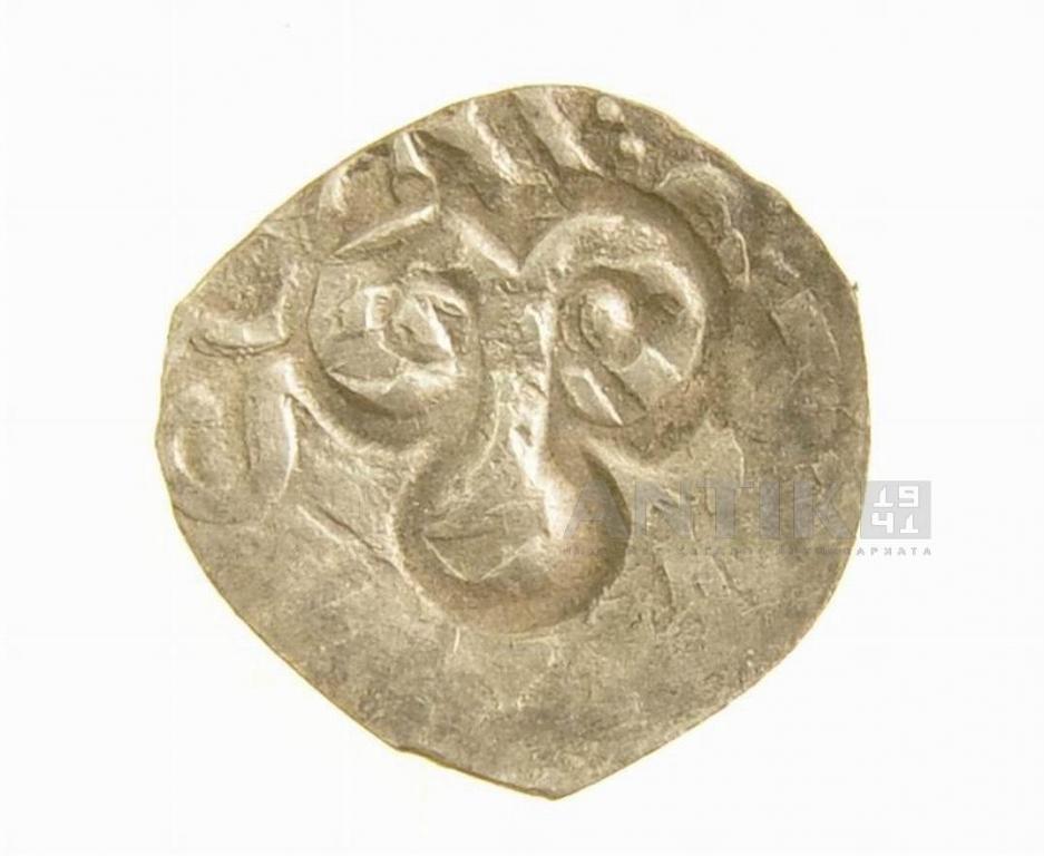 Удельная чешуя с надчеканом. "Баран"., Старинная монета в коллекцию