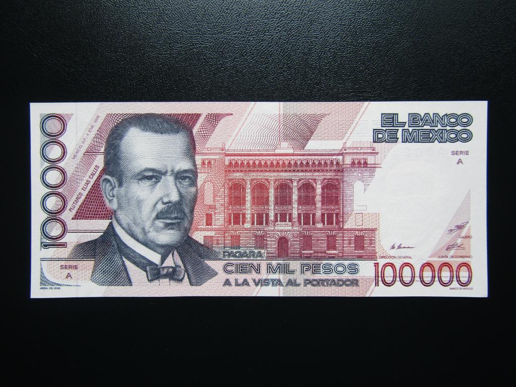 Мексика - 100000 песо 1988г.  UNC.