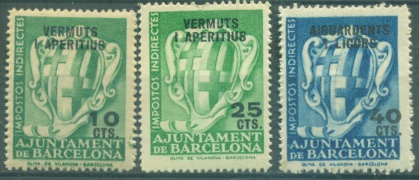 Испания 1935 г. непочтовые рекламные марки негашеная**
