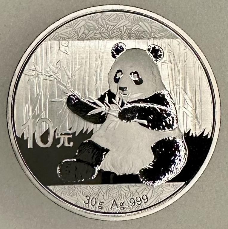 Китай 10 юань 2017 год Панда в оригинальной капсуле! Proof