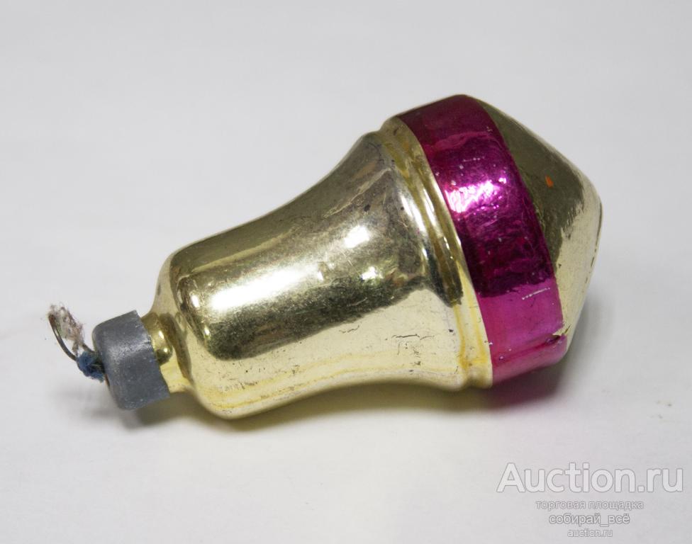 Елочная игрушка Фонарик Юла, жёлтый, высота 6 см (22)