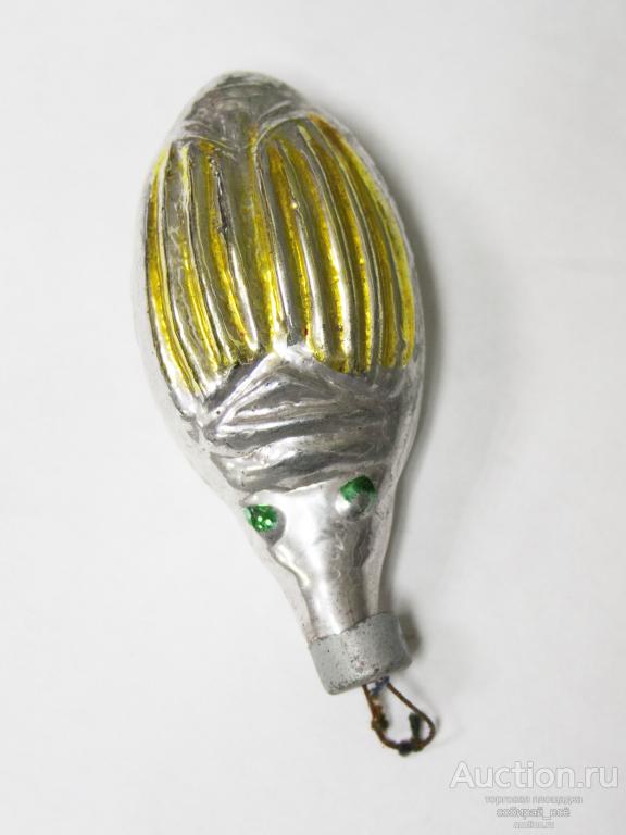 Елочная игрушка Жук жёлтый, высота 7 см (18)