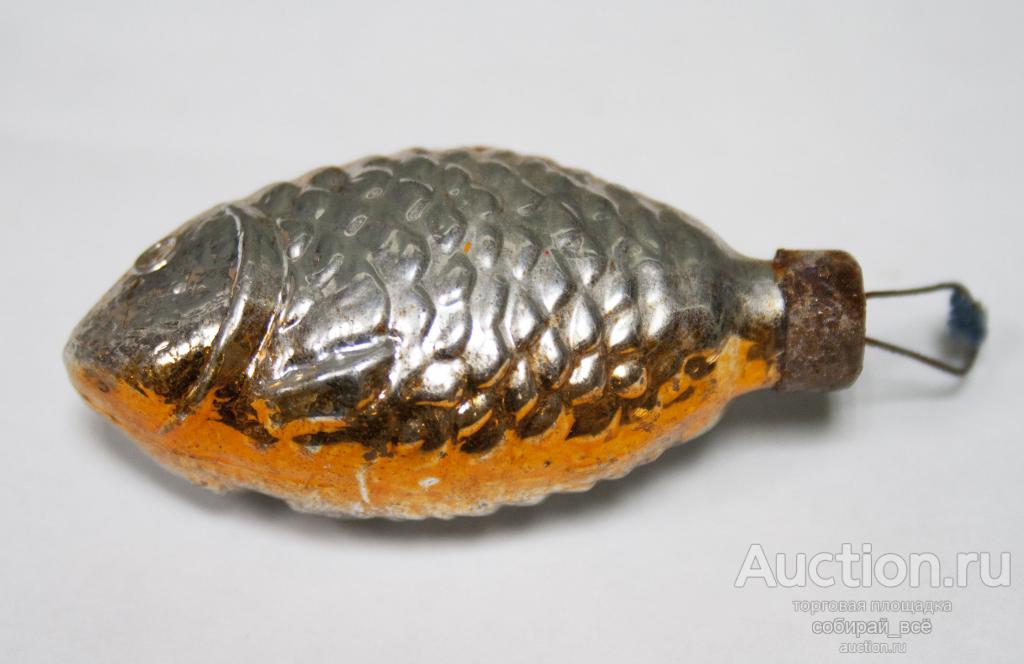 Елочная игрушка Рыбка малая, размер 5,5х3 см (13)