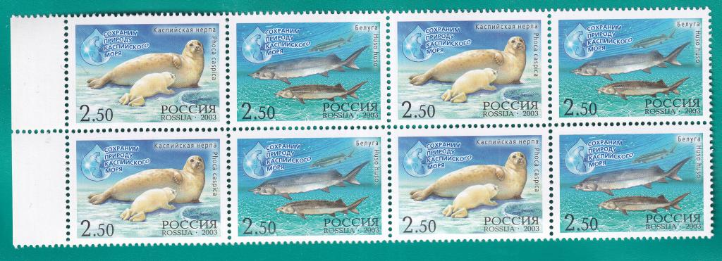 2003 886-887 Природа Каспийского моря. 4 сцепки **